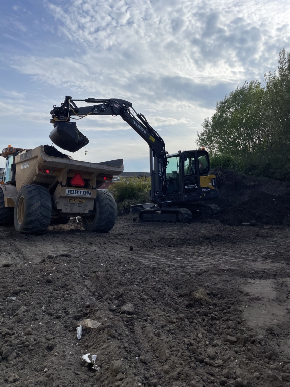 Anlægsarbejde i Hjørring