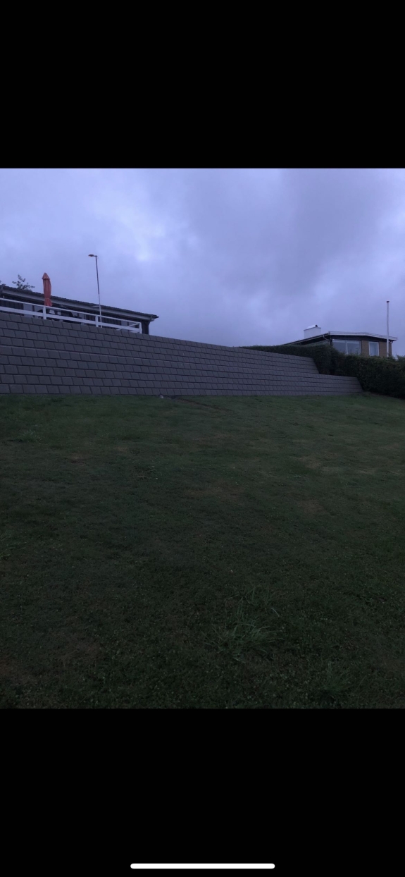 Støttemur opbygget i Hjørring